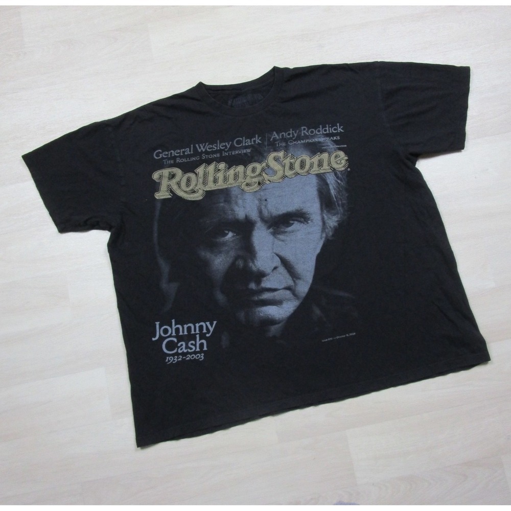 Rolling Stone Magazine T-Shirt (XXL) Johnny Cash Memorial Issue Band Music Rock